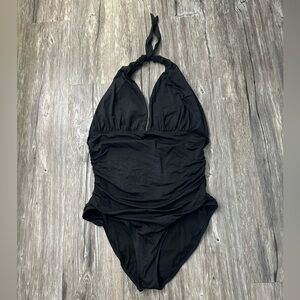 Old Navy Halter Neck One Piece Black Swimsuit